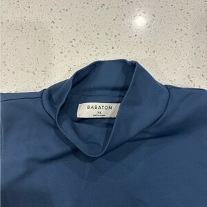 Babaton Slate Blue mock-Neck Top